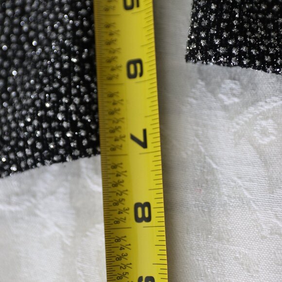 Vintage ONYX Nite Black Sparkly Long Sleeve Bolero Open Front Jacket Size 12 - Picture 11 of 11